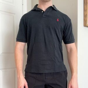 Ralph Lauren Mens Black Polo Shirt (S)